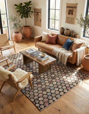 5' x 8' Hand Knotted Moroccan Wool Rug