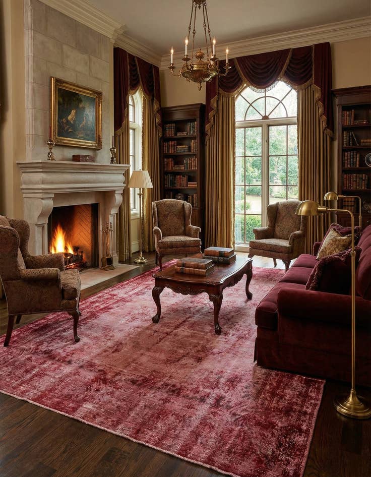 Detail image of  7' 11 x 10' 11 Vintage Royal Wool Rug