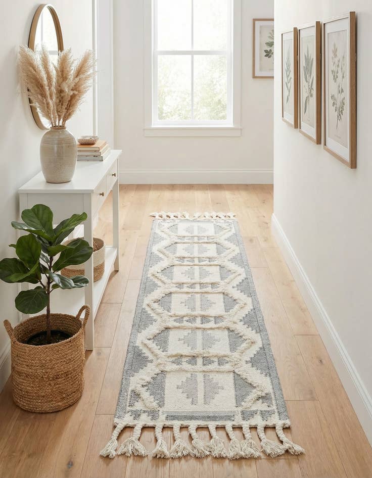 Detail image of  2' 2 x 8' 2  Hand Woven Arizona Wool Runner Rug