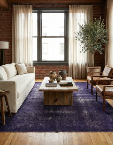 6' 3 x 9' 3 Hand Knotted Ultra Vintage Persian Wool Rug