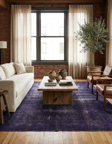6' 3 x 9' 3 Hand Knotted Ultra Vintage Persian Wool Rug