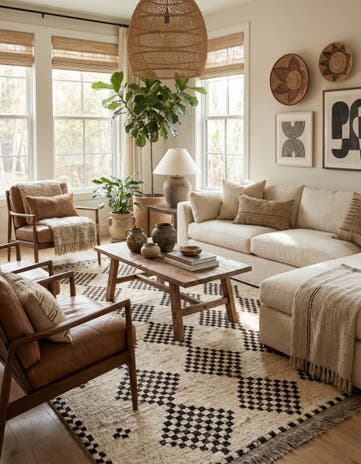 5' 8 x 7' 7 Hand Knotted Moroccan Wool Rug