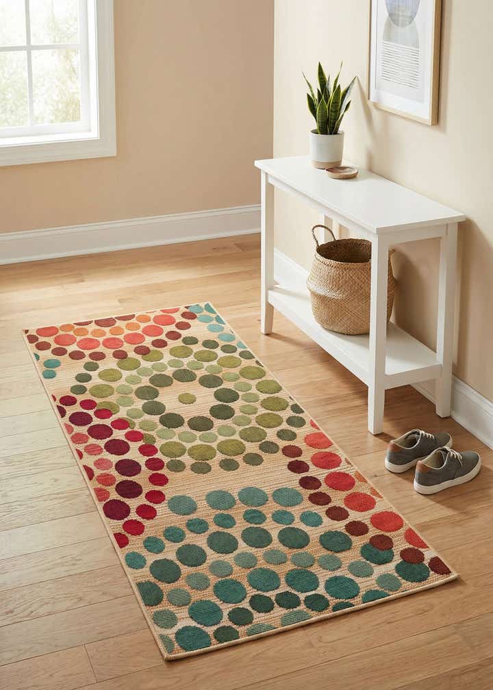 2' x 4' Easy-Clean Modern Indoor / Outdoor Runner Rug