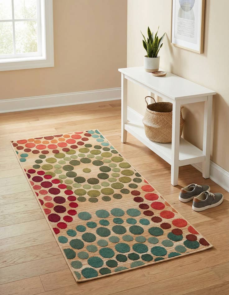 Detail image of 2' x 4'  Washable Modern Indoor / Outdoor Runner Rug
