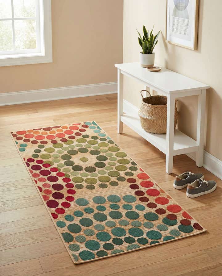 2' x 4' Easy-Clean Modern Indoor / Outdoor Runner Rug