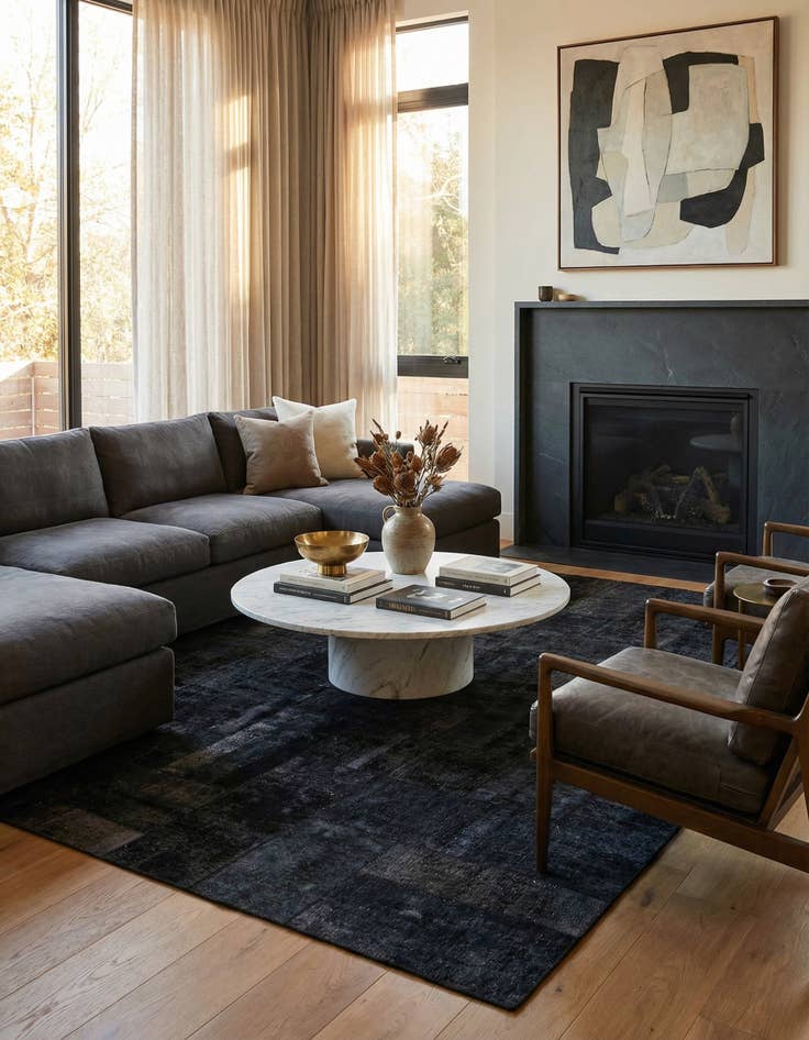 Detail image of 9' 1 x 12' 2  Hand Knotted Ultra Vintage Persian Wool Rug