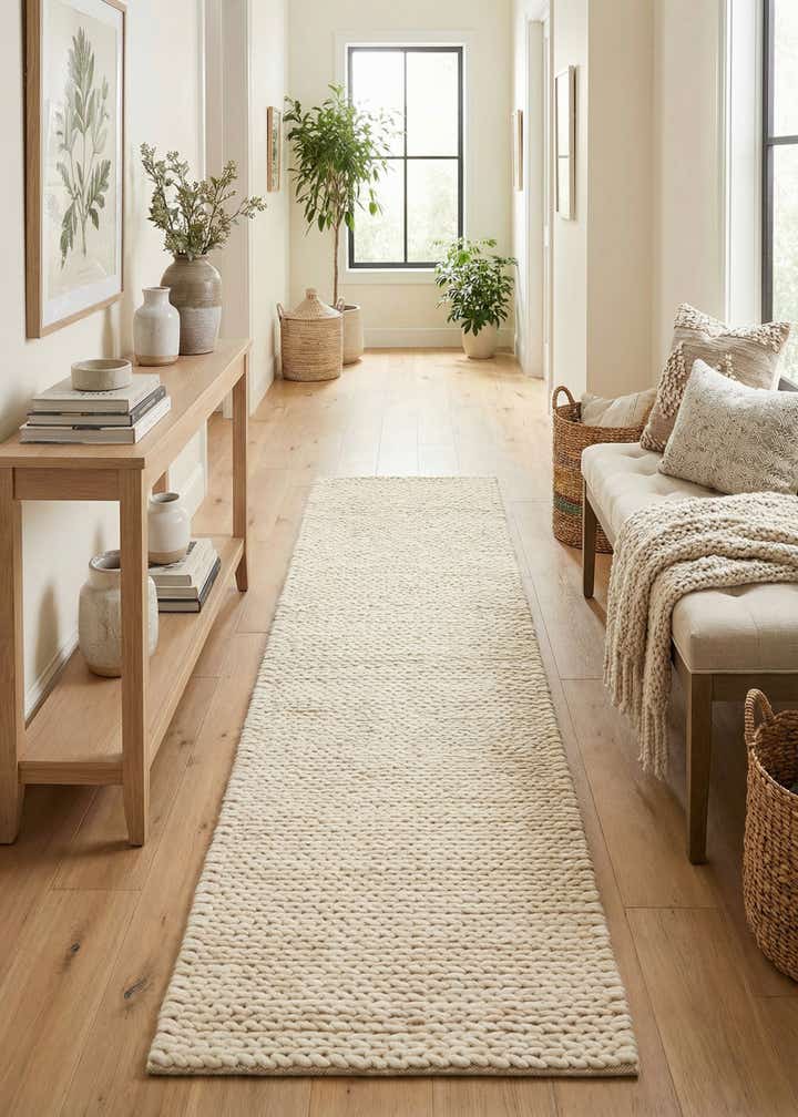 2' x 8' Hand Woven Lana New Zealand Wool Runner Rug