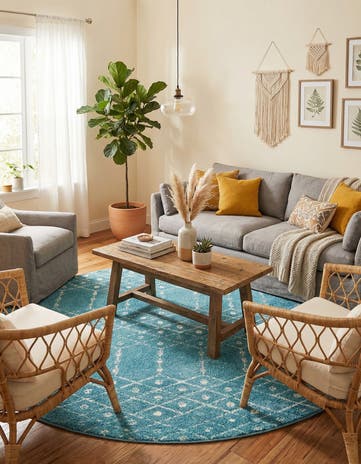 7' 10 x 7' 10 Paxon Trellis Round Rug