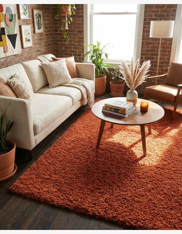 9' x 12' Solid Shag Rug