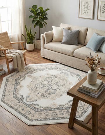 Ivory Parker Octagon Rug