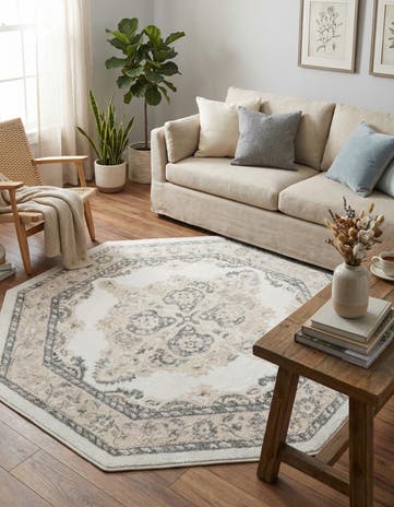 Ivory Parker Octagon Rug