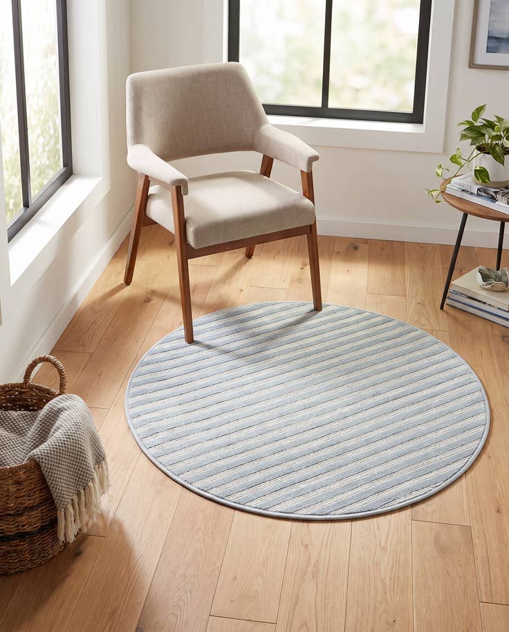 Detail image of 3' x 3' Easy-Clean Sabrina Soto Indoor / Outdoor Round Rug
