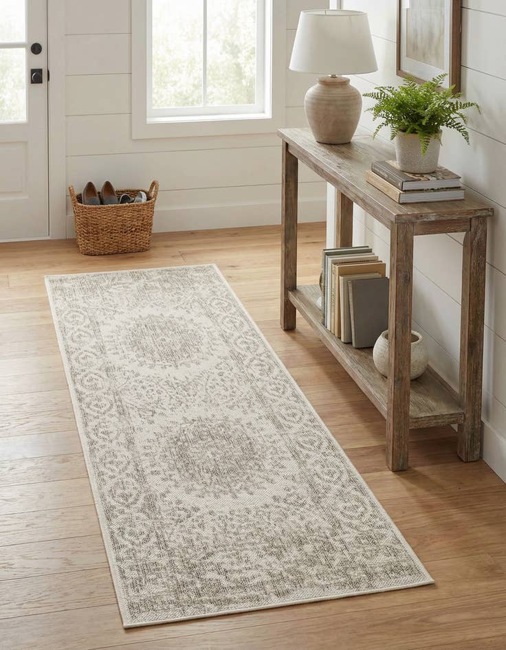 Detail image of 2' x 5' 3  Washable Traditional Indoor / Outdoor Runner Rug