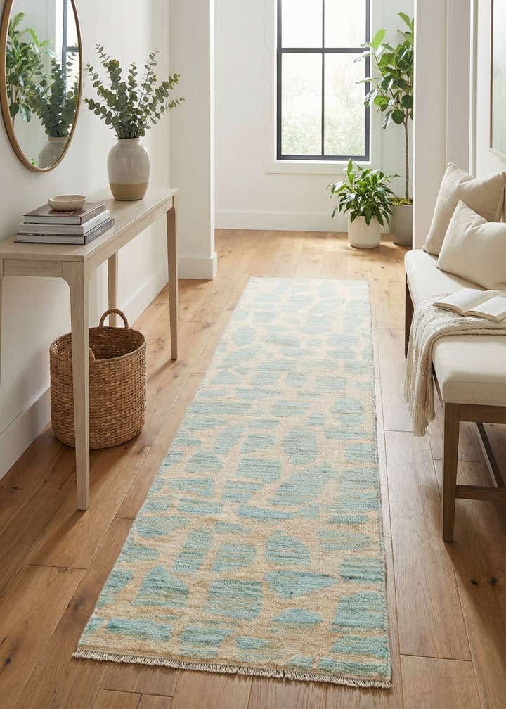 2' 5 x 9' 10 Hand Knotted Moroccan Wool Runner Rug