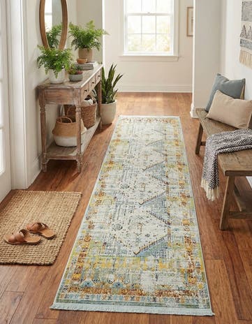Light Blue Havana Runner Rug