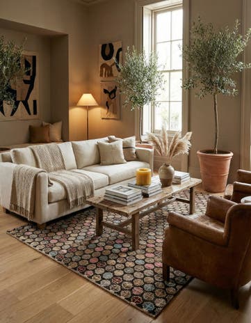 5' 10 x 8' 9 Hand Knotted Moroccan Wool Rug