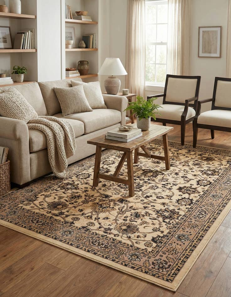 Detail image of 6' x 9' Kashan Design Rug