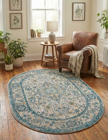Light Gray Lola Oval Rug