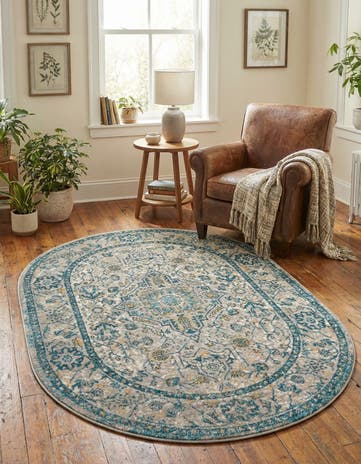 Light Gray Lola Oval Rug