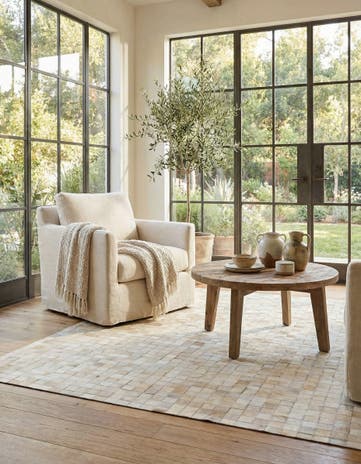 4' x 5' 8 Cowhide Stocks Rug