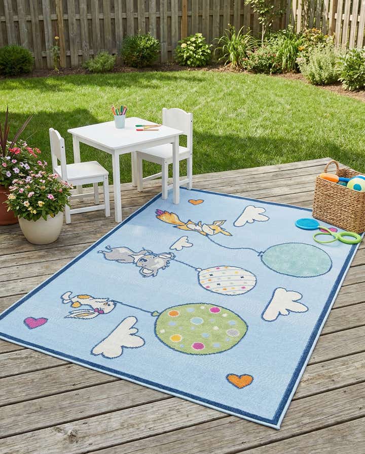 5' 3 x 7' 7 Easy-Clean Indoor / Outdoor Rug