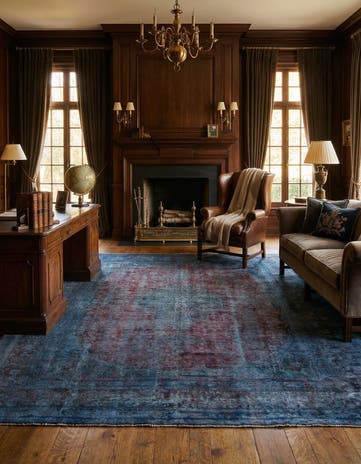 9' 8 x 12' 6 Hand Knotted Ultra Vintage Persian Wool Rug