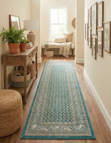 Turquoise SoHo Runner Rug