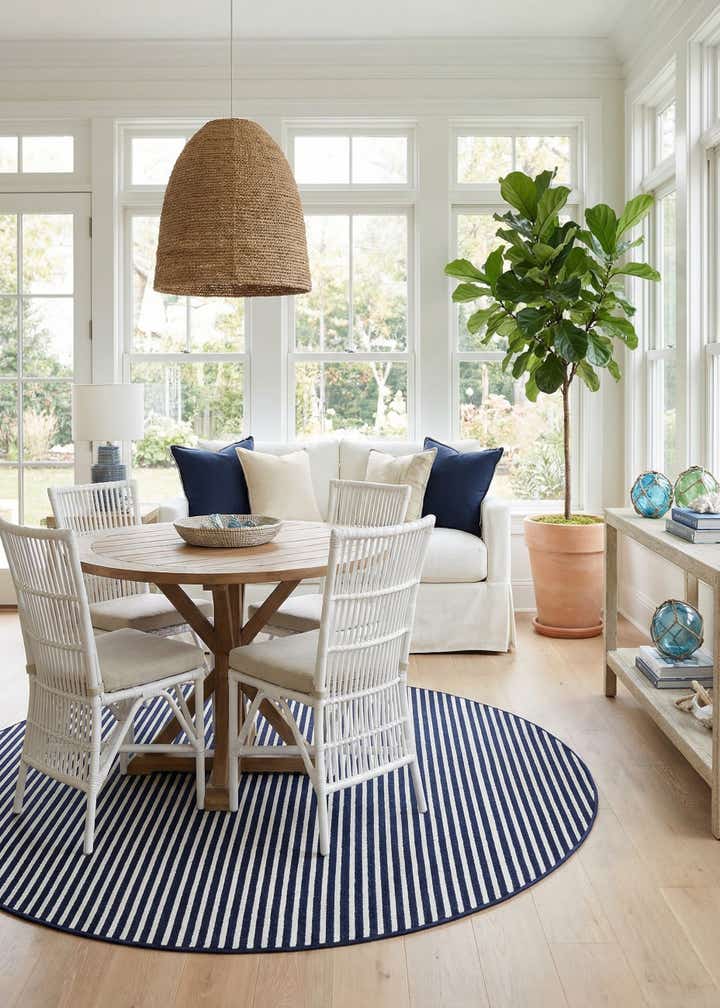7' 10 x 7' 10 Easy-Clean Sabrina Soto Indoor / Outdoor Round Rug