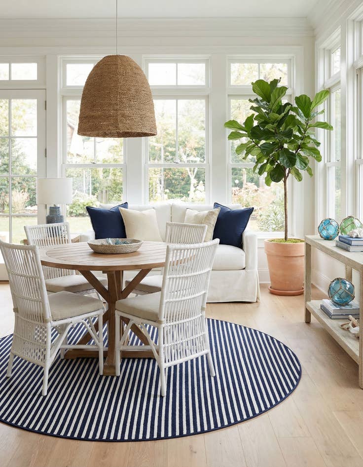 Detail image of 7' 10 x 7' 10 Easy-Clean Sabrina Soto Indoor / Outdoor Round Rug