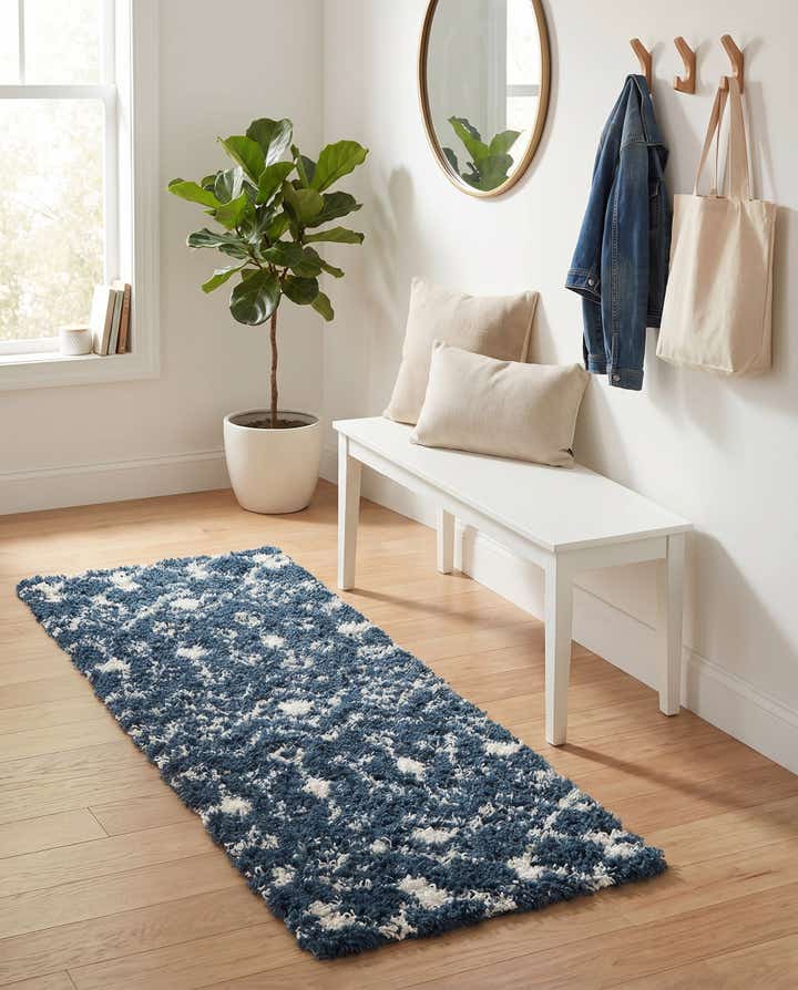 2' x 5' Moroccan Trellis Shag Runner Rug