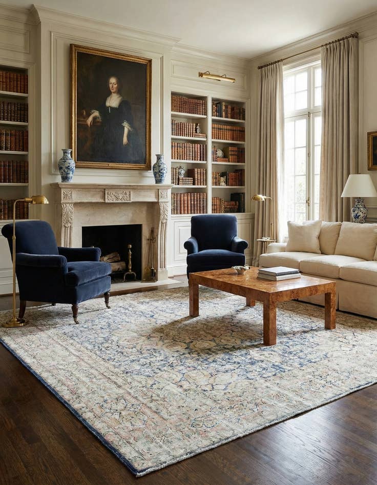 Detail image of 9' 8 x 12' 6 Vintage Royal Wool Rug