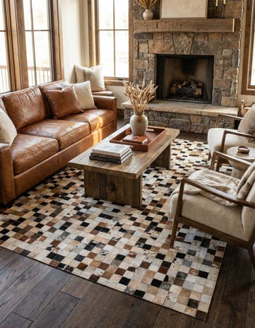 5' x 8' Cowhide - Patchwork Rug