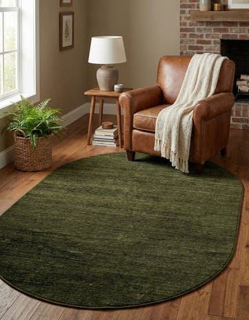 Green Finsbury Oval Rug