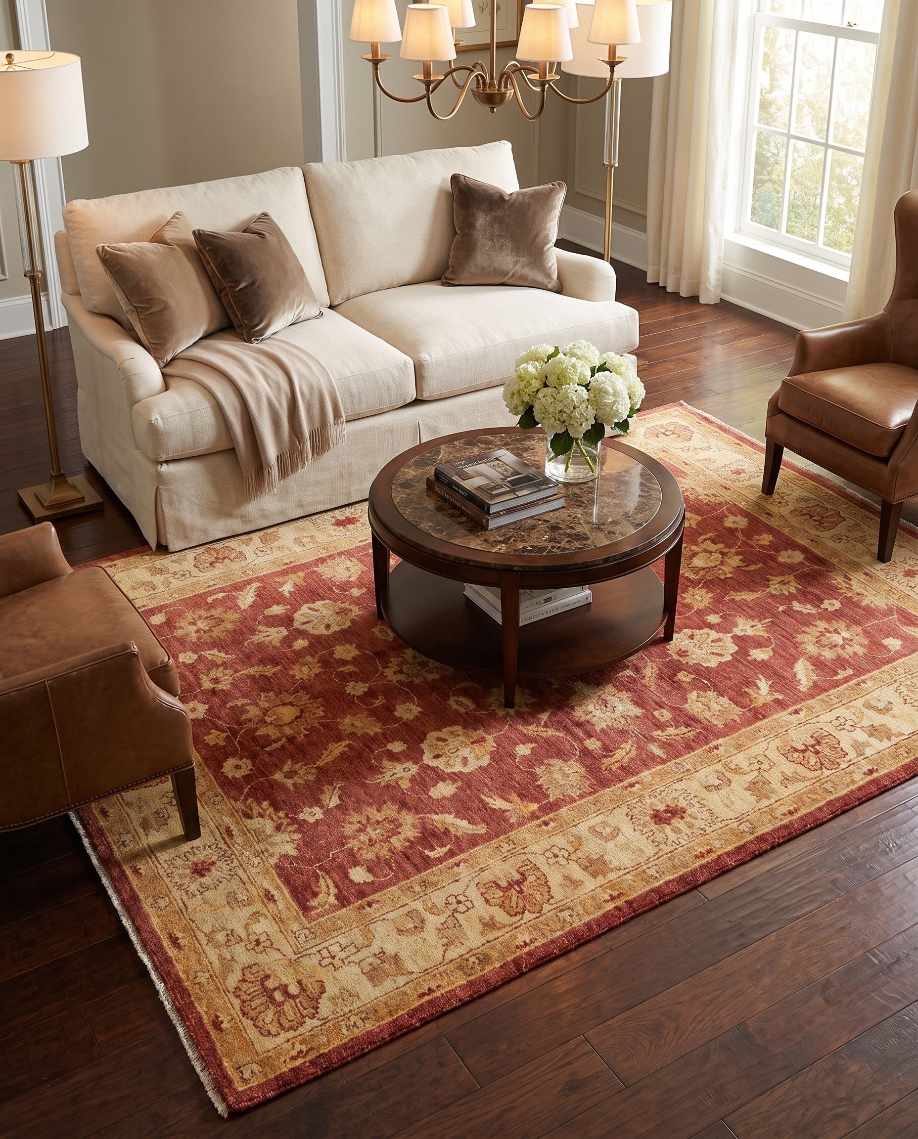 5' 1 x 6' 8 Hand Knotted Ziegler Rug