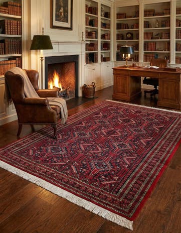 6' 4 x 10' 1 Hand Knotted Yalameh Wool Rug