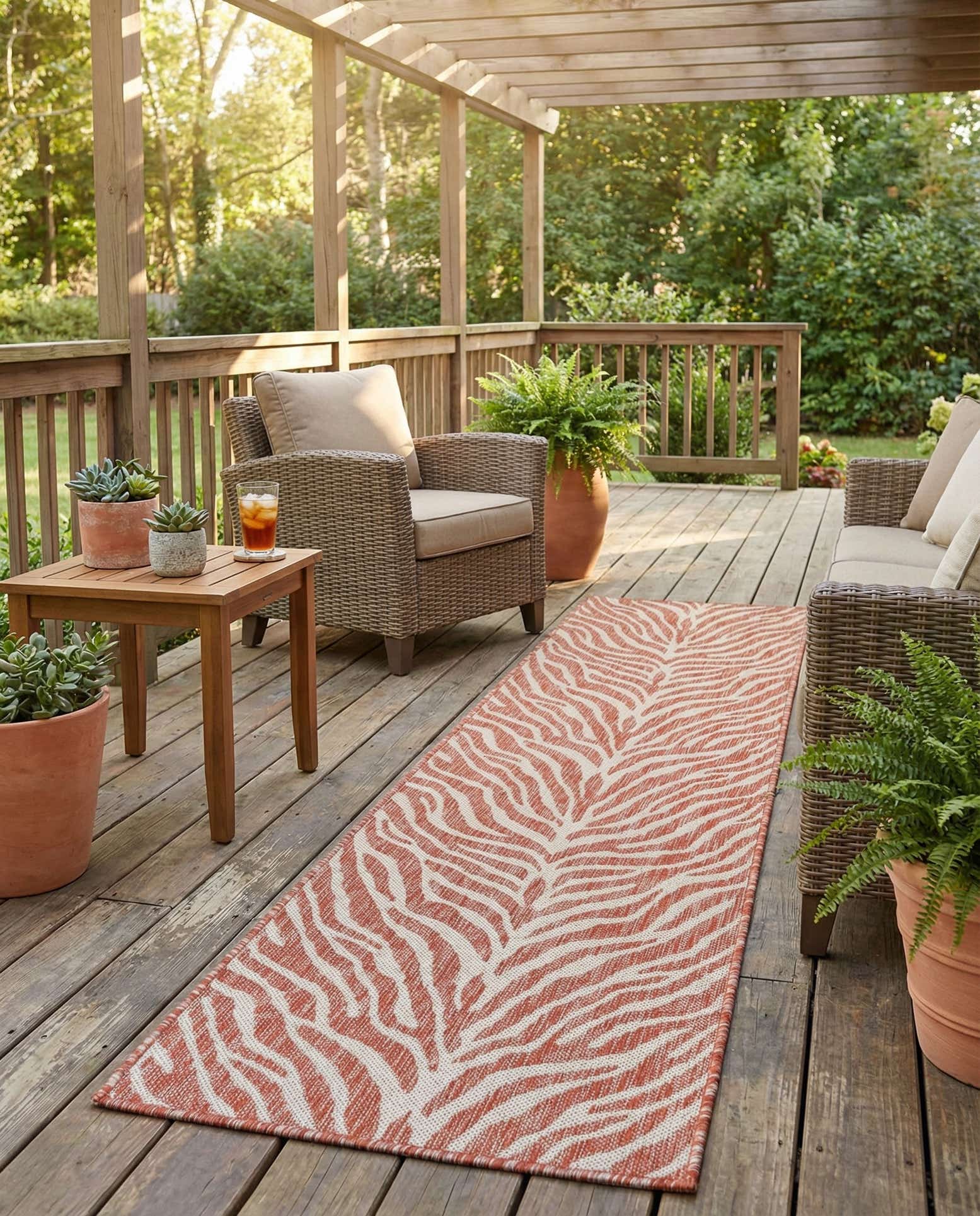 2' x 8' Easy-Clean Safari Indoor / Outdoor Runner Rug