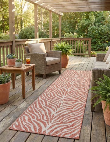 2' x 8' Easy-Clean Safari Indoor / Outdoor Runner Rug