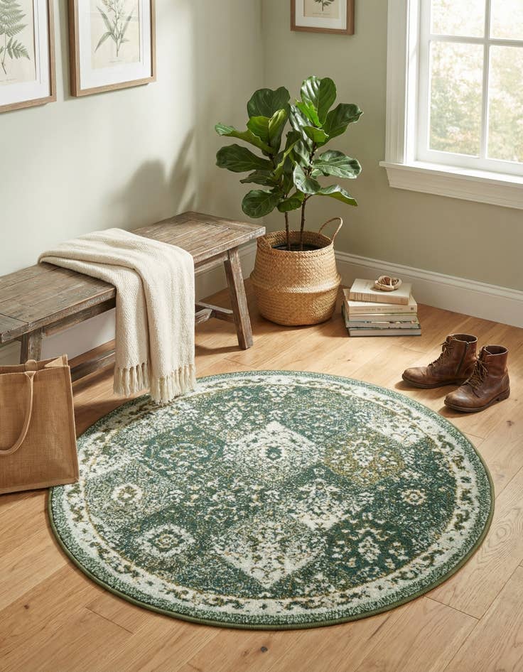 Detail image of 3' x 3' Carrington Round Rug