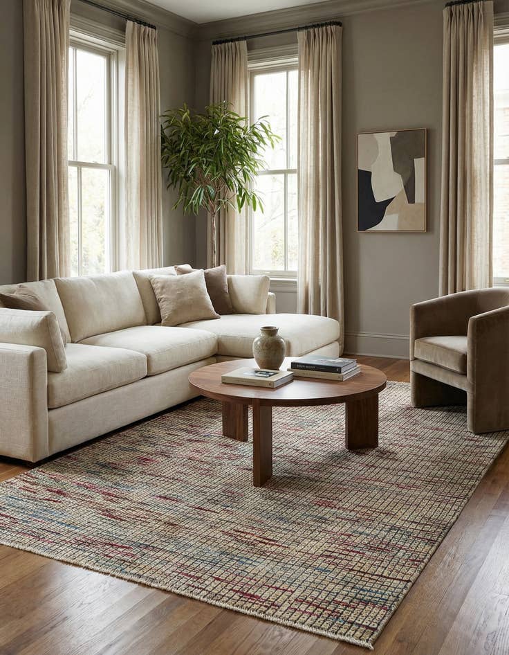 Detail image of  5' 6 x 8' 1  Hand Knotted Darya Wool Rug