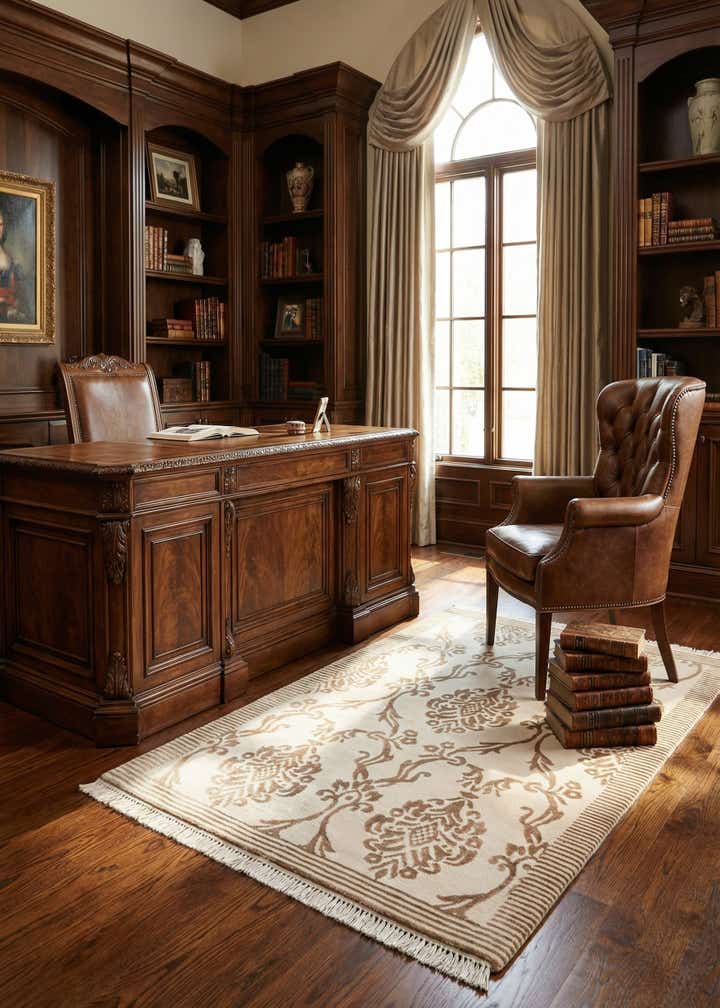 3' 2 x 4' 11 Hand Knotted Darya Wool Rug