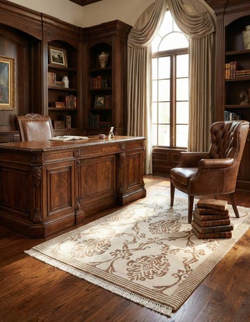 3' 2 x 4' 11 Hand Knotted Darya Wool Rug