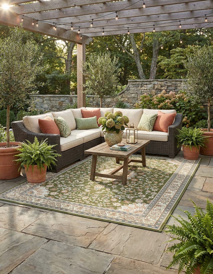 9' x 12' Easy-Clean Traditional Indoor / Ou...