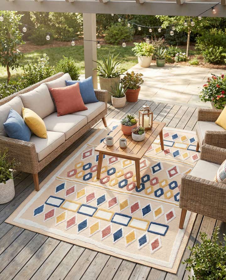5' x 7' 7 Easy-Clean Indoor / Outdoor Rug