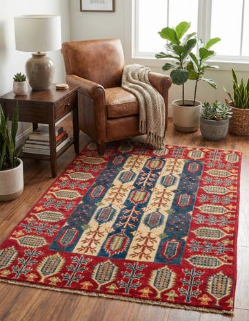 3' 3 x 5' Hand Knotted Kazak Rug