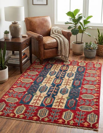 3' 3 x 5' Hand Knotted Kazak Rug