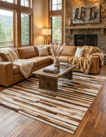 5' 1 x 8' Cowhide Rug