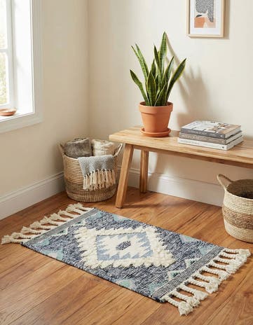 2' x 3' 1 Hand Woven Arizona Wool Rug