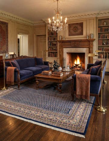 7' 4 x 10' 1 Hand Knotted Mir Wool Rug