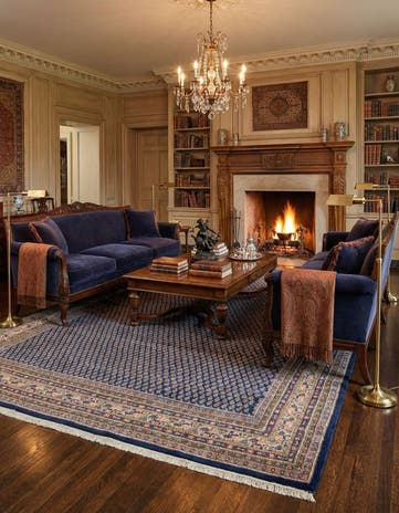 7' 4 x 10' 1 Hand Knotted Mir Wool Rug