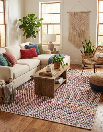 9' x 12' 2 Hand Woven Braided Chindi Rug